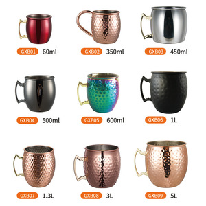 Nuovi Arrivi Tazze Creative per <span class=keywords><strong>Moscow</strong></span> Mule in Rame Martellato di Varie Dimensioni Bicchieri da Birra e da Vino di Lusso in Acciaio Inossidabile - Product Image 6