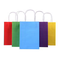 Sac à fond carré personnalisé en plusieurs couleurs, sac en papier kraft biodégradable fait à la main