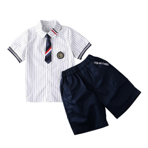 英国スタイルのシャツを使用した幼稚園のサマーユニフォームクラスのユニフォーム。小学生の制服 - Product Image 3
