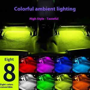 Lumière d'ambiance LED pour l'intérieur de la voiture, avec télécommande sans fil USB, contrôle par application musicale, lampe décorative d'ambiance RGB automatique - Product Image 3
