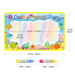 Jumon Water Doodle Mat Educational <b>Drawing</b> Toys Set for Kids with Animal Themes Unisex TC Cloth & Cotton Material Color Box T27 - Product Image 1