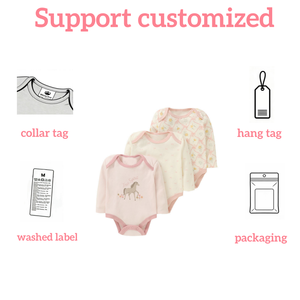 Mameluco de Manga Larga para Bebé, con Estampados Lindos, Transpirable, de Algodón, con Cierre de Broches, Ropa para Recién <span class=keywords><strong>Nacidos</strong></span> de 0 a 9 Meses, Mameluco Personalizado para Bebé - Product Image 2