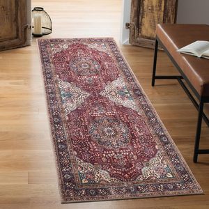 Tapis long de style marocain, fabriqué à la machine, bohème classique, carrelage PVC antidérapant, cuisine, chambre à coucher, chevet, <span class=keywords><strong>baie</strong></span> <span class=keywords><strong>vitrée</strong></span>, couloir, lavable - Product Image 3