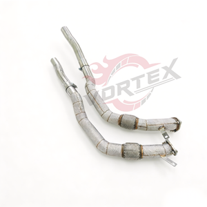 Tuyau d'échappement avant haute performance Vortex pour Audi RS6 RS7 C8 4.0T 2019- Kit d'échappement de course en acier inoxydable - Product Image 3