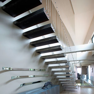 Bonita escalera de madera moderna <span class=keywords><strong>para</strong></span> <span class=keywords><strong>interiores</strong></span>, <span class=keywords><strong>escaleras</strong></span> rectas flotantes, diseños de <span class=keywords><strong>escaleras</strong></span> <span class=keywords><strong>interiores</strong></span> personalizados - Product Image 3