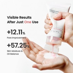 Nettoyant moussant pour le visage infusé aux acides aminés - 150 ml - Hydratant, éclaircissant, raffermissant, apaisant et nettoyant en profondeur les pores - Product Image 2
