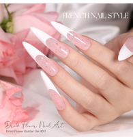 Gel de construction pour fleurs séchées auto-nivelant sans chaleur, sans HEMA ni TPO, gel dur pour extension d'ongles, vernis gel de marque propre, logo personnalisé