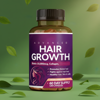 Capsules capillaires naturelles personnalisées en gros : Biotine, Collagène, Vitamines – Favorise des cheveux plus épais, combat la chute des cheveux, améliore la mémoire et le sommeil