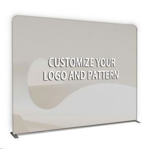 Custom Printed 8ft Straight Pop-up Tension Fabric Display Eco-Friendly <b>Backdrop</b> for Exhibitions - Product Image 5