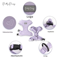 Collier pour chien en PVC coloré à motif cœur jacquard couleur macaron, laisse et harnais de traction pour animaux de compagnie Zhenming
