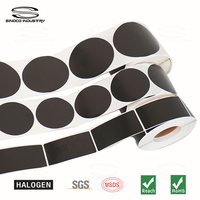 Étiquette thermique en matériau synthétique personnalisé imperméable, anti-déchirure, 60 mm * 40 mm, autocollant noir, rouleau d'étiquettes BOPP pour impression dorée