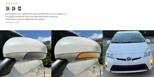 ไฟสัญญาณเลี้ยว2ชิ้นแบบไดนามิกสำหรับ Toyota Prius Reiz Camry WISH MARK X Crown Avalon Passo <span class=keywords><strong>IQ</strong></span> rarev กระจกไฟแสดงสถานะ - Product Image 4