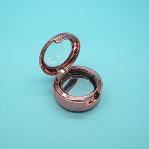 Paleta de sombra de ojos vacía, resaltador de polvo compacto, caja de embalaje con ventana, color oro rosa, diámetro de mm - Product Image 5