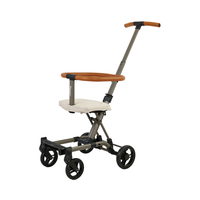 Poussette de bébé compacte de luxe 6 en 1 pliable et portable à une main avec métal et tissu durables pour les voyages en avion des nouveau-nés et des enfants