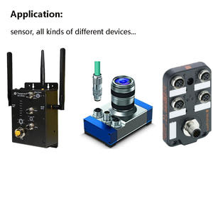 Connettore M12 per Montaggio su Pannello Codifica A 3/4/5/6/8/12 Pin IP67 Impermeabile Contatto Dorato 250V AC/DC Maschio per Montaggio Frontale/Posteriore - Product Image 3