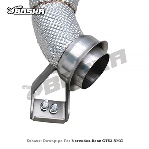 Downpipe sur mesure en stock pour Mercedes-Benz AMG GT50/GT53 3.0T 2019-2023, en acier inoxydable 304 Boska, tuyaux d'échappement - Product Image 6