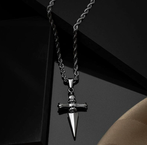 Collar con Colgante Cruzado <span class=keywords><strong>de</strong></span> Hunter X Hunter Inspirado en el Anime, Estilo Punk Casual para Hombre, <span class=keywords><strong>Cadena</strong></span> <span class=keywords><strong>de</strong></span> Aleación con Baño <span class=keywords><strong>de</strong></span> <span class=keywords><strong>Oro</strong></span>/Plata, Selección Semanal - Product Image 2