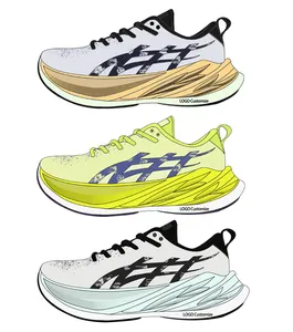 Superblast chaussures décontractées gris orange chaussures de sport pour femmes chaussures de course pour hommes