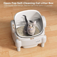 Bac à litière automatique pour chat en plastique à ouverture supérieure, capacité de 10 kg, écologique, protection par capteur de sécurité