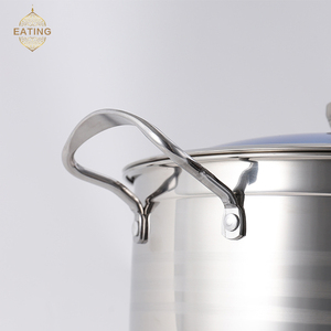 Ticari mavi cam kapak 14pc(30/32/34/36/38cm) paslanmaz çelik TENCERE SETİ-çizilmeye dayanıklı çok katmanlı tencere - Product Image 4