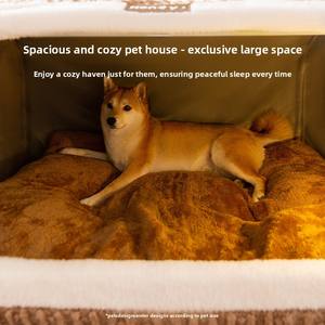 Automne hiver écologique <span class=keywords><strong>chien</strong></span> <span class=keywords><strong>maison</strong></span> pour petits/moyens chiens 3D ours en forme d'arc conception solide chaud épaissi <span class=keywords><strong>chien</strong></span> lit Carton - Product Image 3