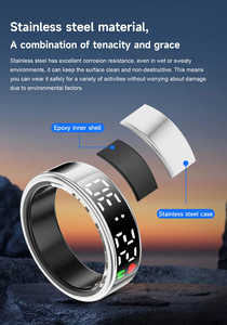 2026 SR08 Smart Ring With Charing Box Heart Rate Sleep Tracker Sport Modes IP68 Waterproof Digital Display for IOS Android - Product Image 4