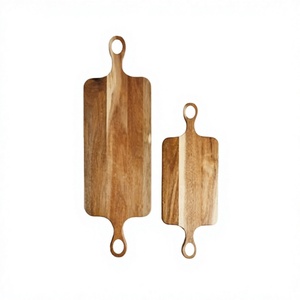 Juego de dos tablas de cortar de madera para frutas y verduras, tabla de cortar de diferentes tamaños a precios mayoristas - Product Image 1