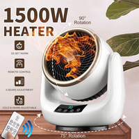 Petite minuterie à distance bureau chauffage rapide fil espace Air chaud radiateur électrique avec affichage secouant la tête pour l'intérieur de la maison hiver