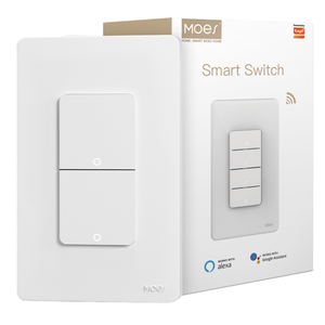 Interruptor de Luz Inteligente MOES para Tuya Wifi, Pulsador de Pared Estándar US, Compatible con Alexa y Google Home, No Requiere Cable Neutro, Máx. 10A - Product Image 3
