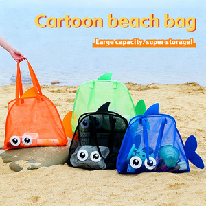 어린이용 도매 맞춤형 로고 여름 경량 패션 메쉬 비치 휴대용 야외 수납 가방 - Product Image 1