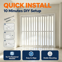 Porte pliante en PVC imperméable, porte accordéon coulissante, isolation acoustique, espace intérieur moderne, économie d'espace, cloison pour salon, cuisine