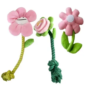 U-PETS factory fashion flower rope dog toy wonderful Spring time for dog playing toy