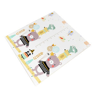 Alfombra de gateo para bebés Xpe 150x180 cm, alfombra de juego suave plegable de doble cara para bebés y niños pequeños, alfombra de piso gruesa e inodora - Product Image 1