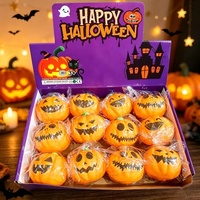 Jouet anti-stress en PU en forme de citrouille d'Halloween à récupération lente, avec emballage en boîte, pour les jeunes