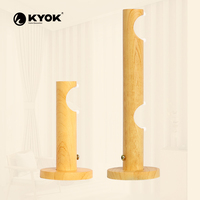 Tringle à rideau en aluminium de luxe KYOK, style nordique/japonais, glisse lisse anti-rayures avec support de tringle à rideau pour maison minimaliste