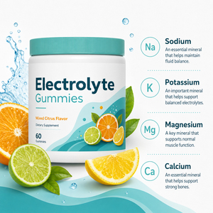 Vegan Adult Multivitamin Electrolyte Gummies Sports Supplements Multimineral Hydration Gluten-Free Low-Sugar 90 Gummies - Product Image 3
