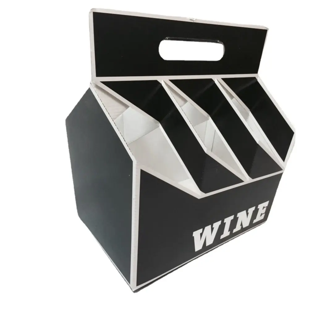 Boîte de transport personnalisée carton à revêtement UV pour bière pack de 6 bouteilles support de boîte en papier boîte d'emballage en papier recyclable