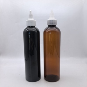 Bouteilles en plastique compressibles de 8 oz avec bouchon à vis, flacons transparents pour distribution, bouteilles vides pour liquides, sauces, arts et artisanat - Product Image 2