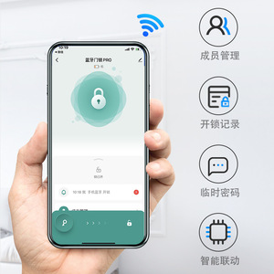 Tuya <b>Smart</b> Door <b>Lock</b> Fingerprint Wi-Fi Cloud Storage Aluminum Alloy Handle Magnetic Card <b>Lock</b> With Peephole And App Control - Product Image 5