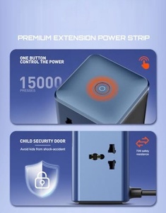 Estación de Carga de Escritorio GaN de 45W con 7 Puertos USB PD45 de 2500W, Regleta de Extensión con Enchufes y Tomas - Product Image 3