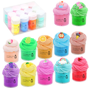 12 Pack Mini Butter Slime <b>Kit</b> Non-Sticky Stretchy DIY Sludge Stress Relief Candy Slime Toys for Kids Party - Product Image 1