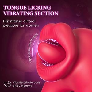 Paar Sexspielzeug Männlicher Penis ring & Weiblicher Klitoris Vibration Zunge Lecken Vibrator Penis Lock & Weiblicher Klitoris Stimulator - Product Image 2