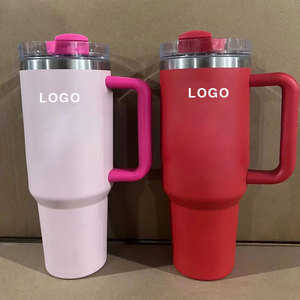 40oz Stainless Steel Thermos Tumbler Insulated Handle Minimalist Design 12-24 Hours Insulation Travel Outdoor Car Boiling <b>Water</b> - Product Image 5