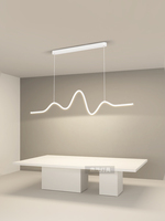 Nordique moderne minimaliste créatif vague forme aluminium ligne courbe salon chambre salle à manger Led lustre