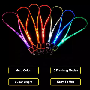 สายคล้องข้อมือ LED สีสันสดใส พร้อมไฟฉายเรืองแสงสำหรับบัตรประจำตัว สายคล้องคอ Citylight สำหรับงานอีเว้นท์ สายคล้องคอ LED กระพริบ - Product Image 5