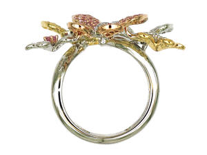 Bague de cheveux nœudée style punk pour mariage, plaquée or 18 carats, avec zircon cubique, pour femme, cadeau de fête tendance - Product Image 3