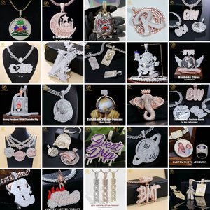 Gra Chứng Nhận Iced Moissanite Kim Cương 3D Phim Hoạt Hình Mặt Dây Chuyền Tùy Chỉnh Hip Hop 925 Bạc Với Vvs Chuỗi Đồ Trang Sức Mỹ Cho Nam Giới - Product Image 6
