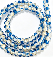 Câble de charge FASHLINK en perles de verre bleu océan, 4-en-1 USB Type C, multi-connecteur, accessoire de mode côtier