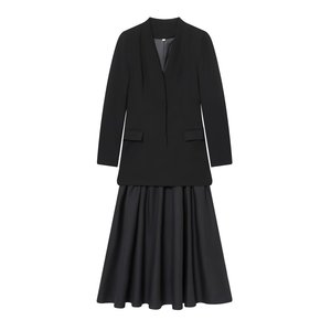 TAOP&ZA 2025 Nuova Collezione Invernale Abito Elegante da Donna <span class=keywords><strong>Nero</strong></span> con Scollo <span class=keywords><strong>a</strong></span> V e <span class=keywords><strong>Maniche</strong></span> <span class=keywords><strong>Lunghe</strong></span> 9077198 - Product Image 1