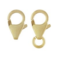 Fermoir en or rempli 14K US, moulé, original GF, forme goutte d'eau et fermoir mousqueton, pour colliers et bracelets DIY